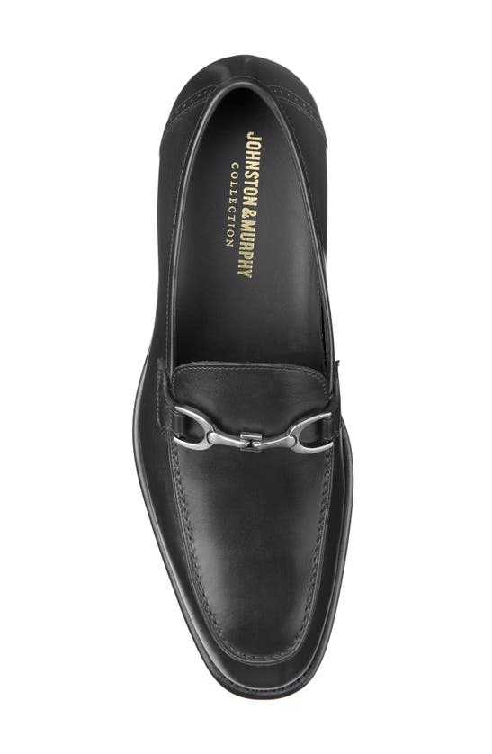 Shop Johnston & Murphy Collection Ellsworth Bit Loafer In Black Italian Calfskin