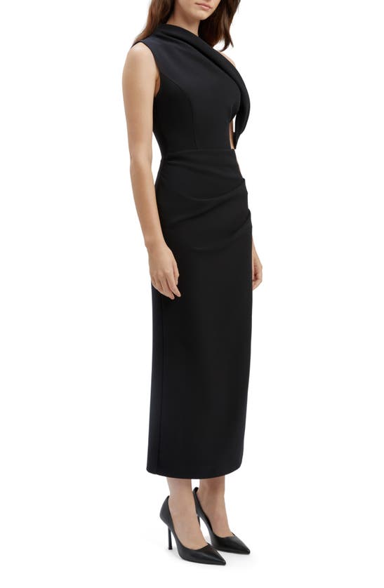 Shop Bardot Maeve One-shoulder Gown In Black