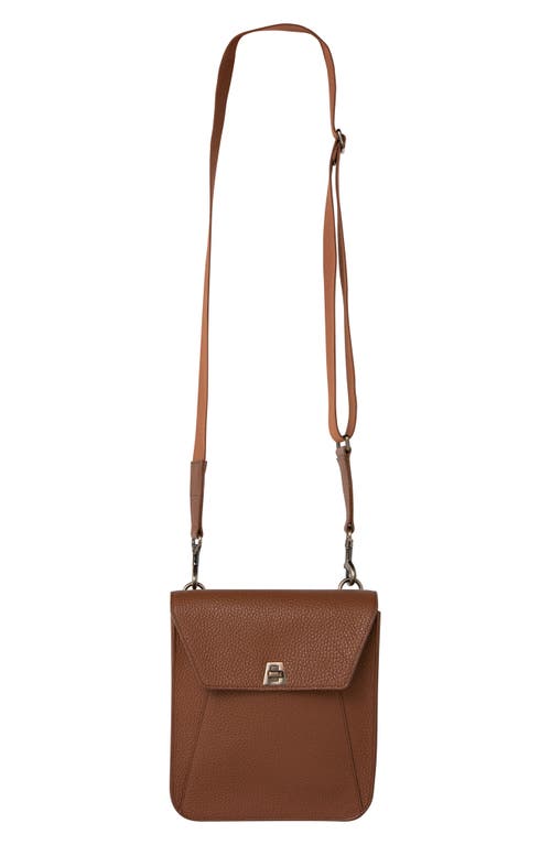Akris Anouk Small Leather Messenger Bag In Caramel