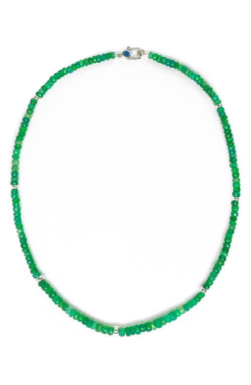 Mystical Opal Beaded Necklace in Green