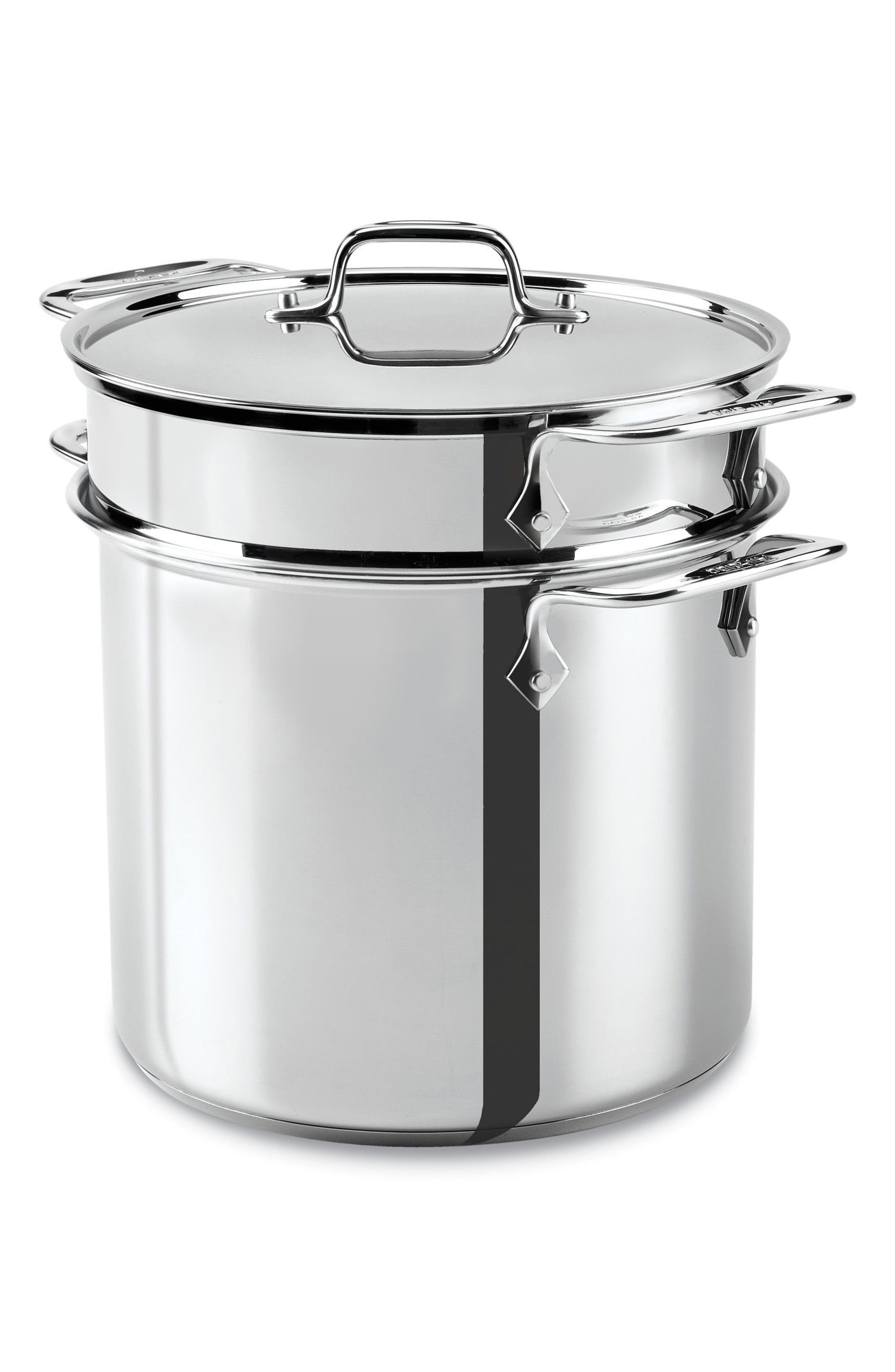 UPC 011644907129 product image for All-Clad 8-Quart 4-Piece Stainless Steel Multi Cooker, Size One Size - Metallic | upcitemdb.com