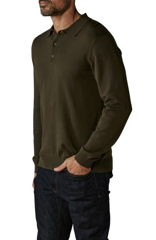 Shop The Normal Brand Robles Long Sleeve Polo Sweater In Alpine