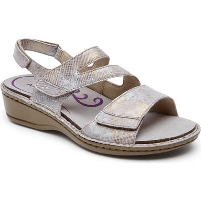 Aravon Cambridge Slingback Sandal, Metallic