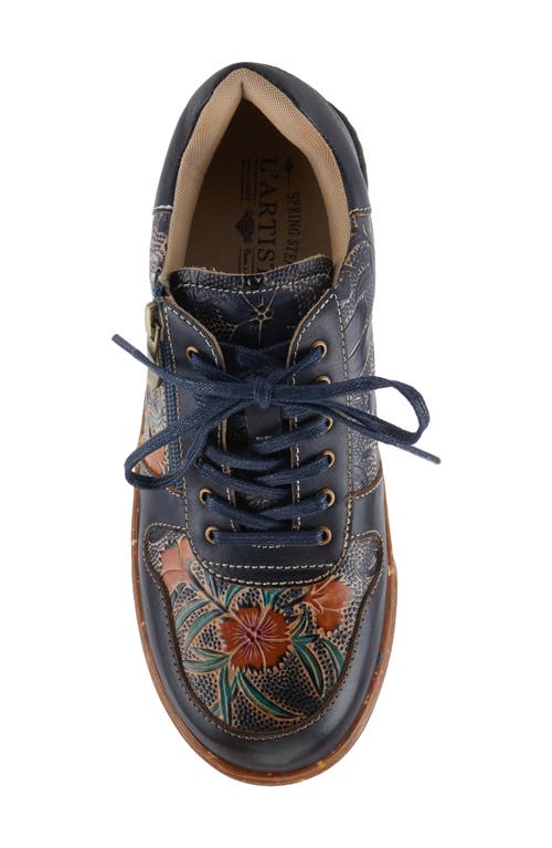 L'artiste By Spring Step Sincerity Sneaker In Navy Multi