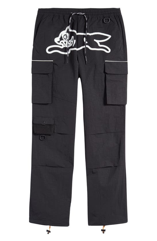 Shop Icecream Coffee Nylon Cargo Pants In Black