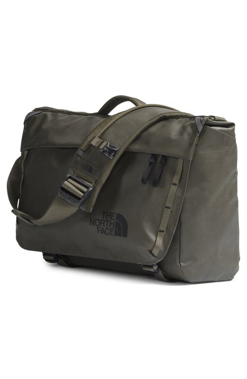 The North Face Base Camp Voyager Messenger Bag In New Taupe Green/ Tnf Black