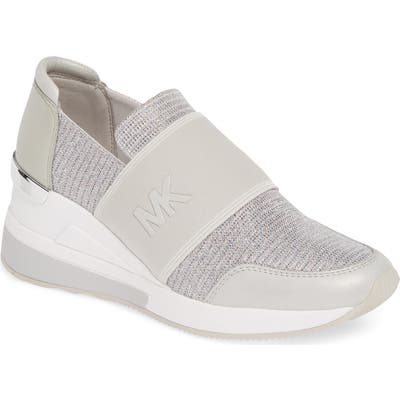 Michael Michael Kors Felix Slip-On Glitter Sneaker, White