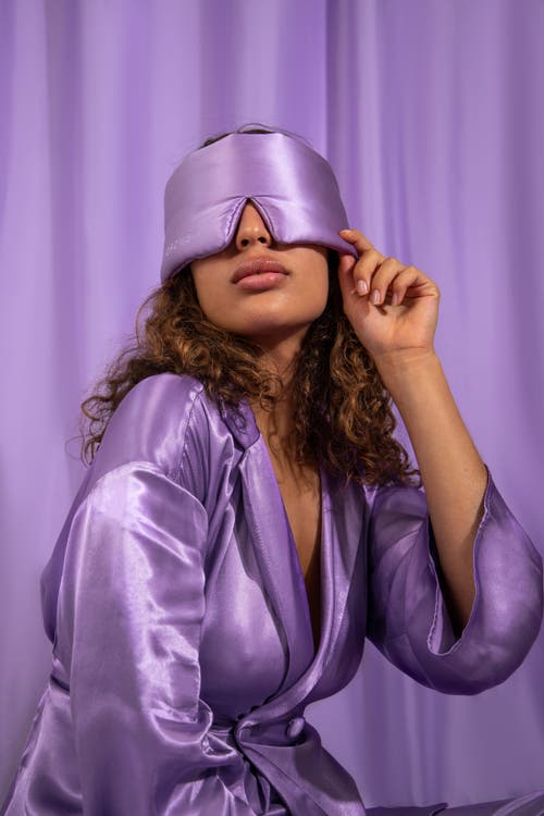 Drowsy Sleep Co . Silk Sleep Mask In Lavender Haze