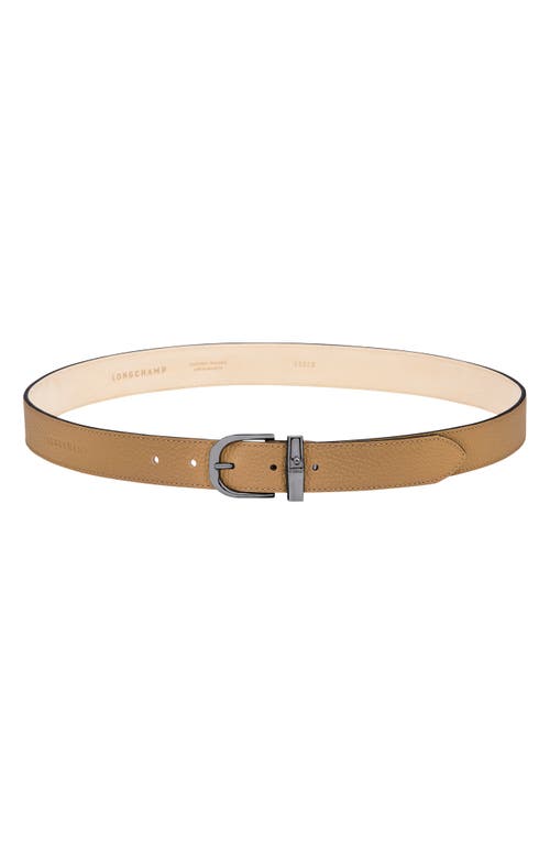 Shop Longchamp Essential Leather Belt In Fawn