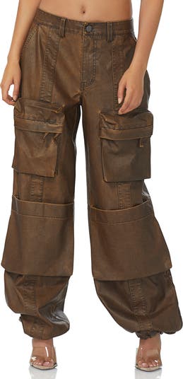AFRM Collins Faux Leather Cargo Pants | Nordstrom