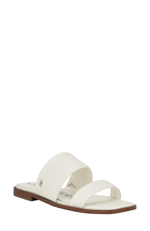 Calvin Klein Mellac Slide Sandal in White at Nordstrom, Size 7