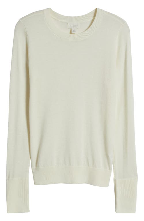 CASLONR CASLON(R) MERINO WOOL BLEND CREWNECK SWEATER