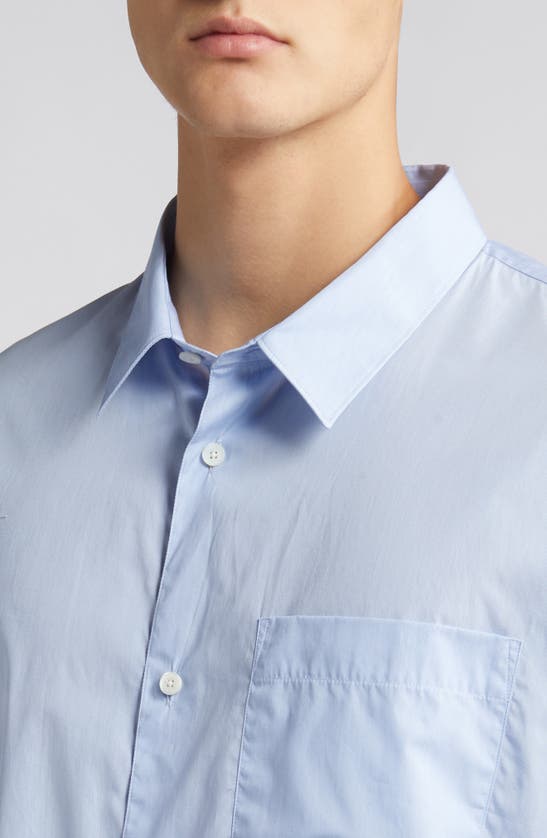 Shop Frame Relaxed Fit Cotton Button-up Shirt In Light Blue