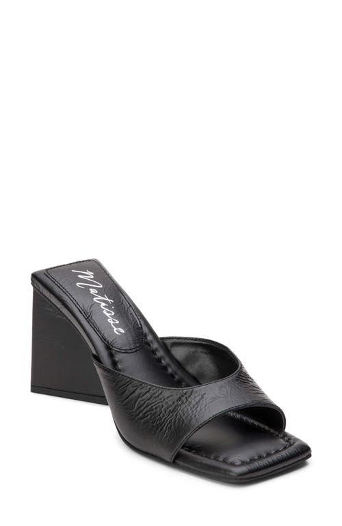 Regan Slide Sandal in Black Synthetic