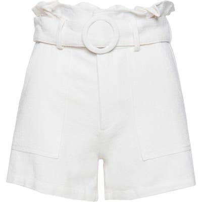 Blanknyc Paperbag Waist Shorts, White