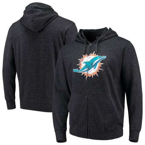 Miami Dolphins New Era Combine Authentic Performance Pullover Hoodie-Aqua