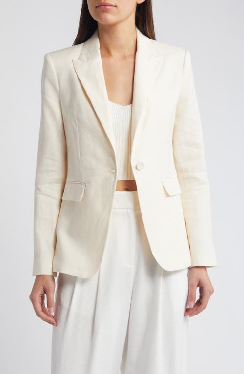 MANGO Linen Blazer Light Beige at Nordstrom,