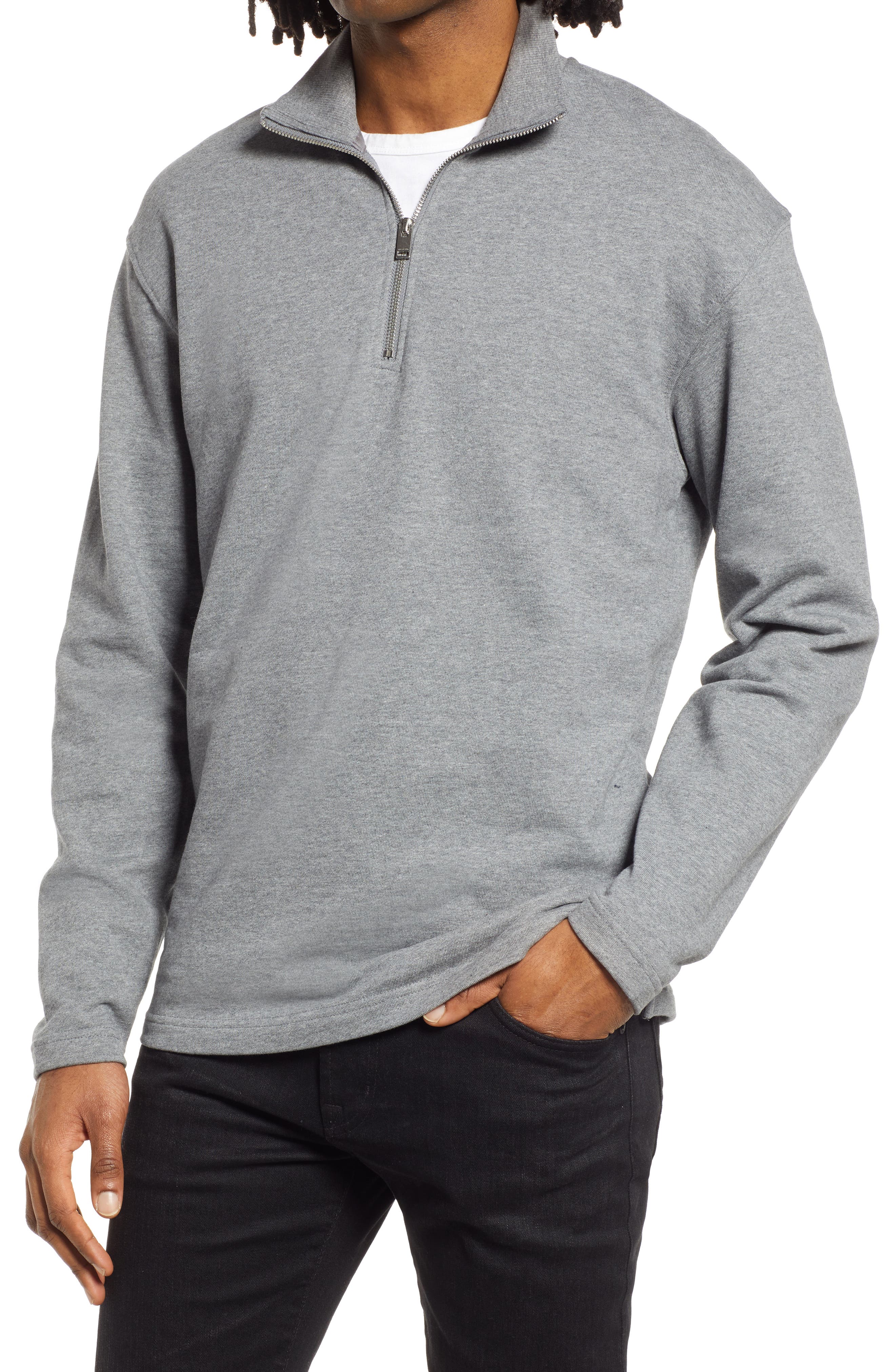 dark grey quarter zip