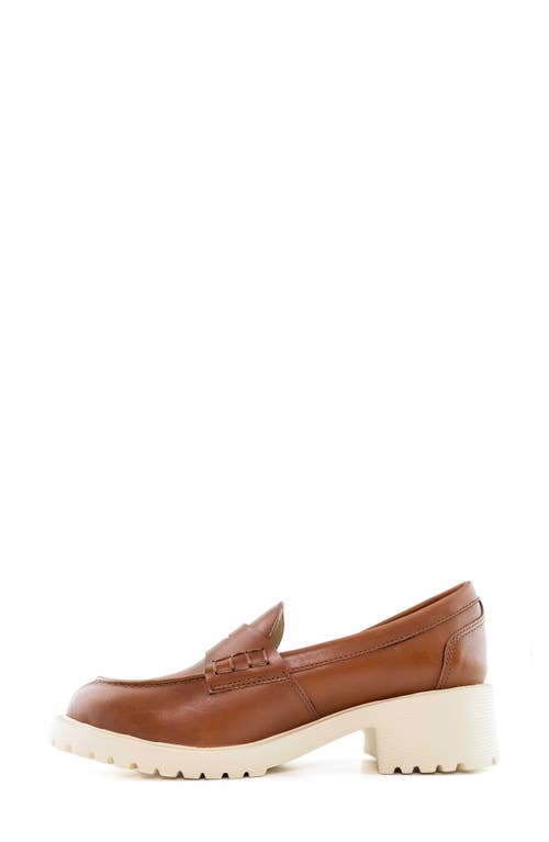 Shop Marc Joseph New York Camden Street Penny Loafer In Cognac Burnished Napa