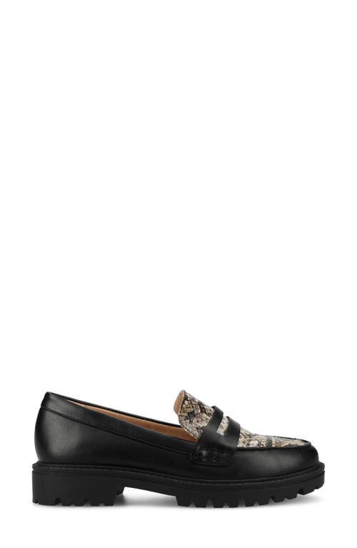 Journee Collection Kenly Comfort Foam Penny Loafer In Snake