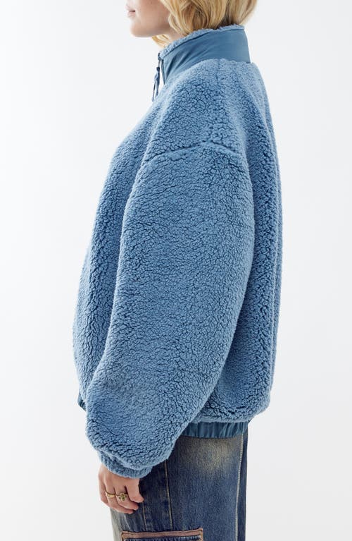 Shop Bdg Urban Outfitters Boxy Fleece Jacket In Blue