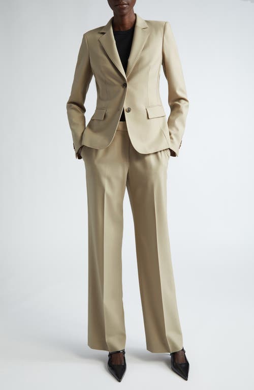 Lafayette 148 New York Fitted Stretch Wool Blazer In Plaster