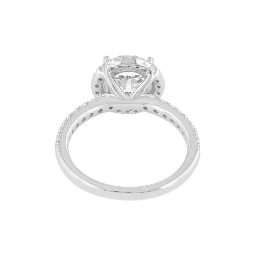 Asany Love Grown Collection 14k White Gold Round Cut Lab Grown Diamond Halo Engagement Ring In 14k White Gold