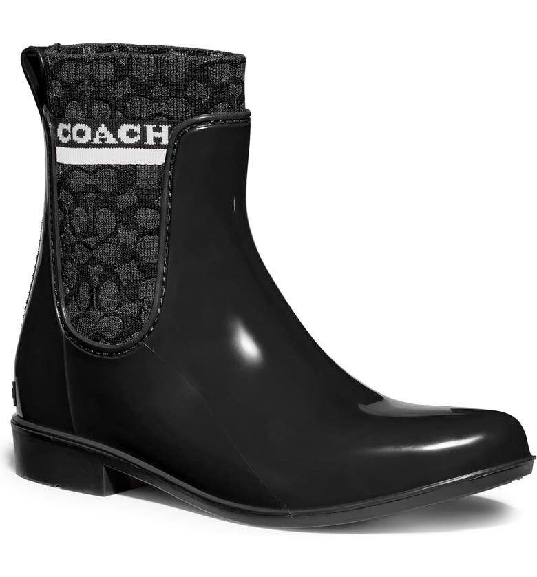 COACH Rivington Waterproof Chelsea Rain Boot (Women) | Nordstrom