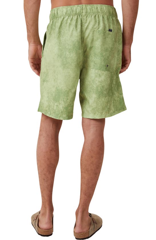 Shop Cotton On Kahuna Drawstring Shorts In Sage Space Dye