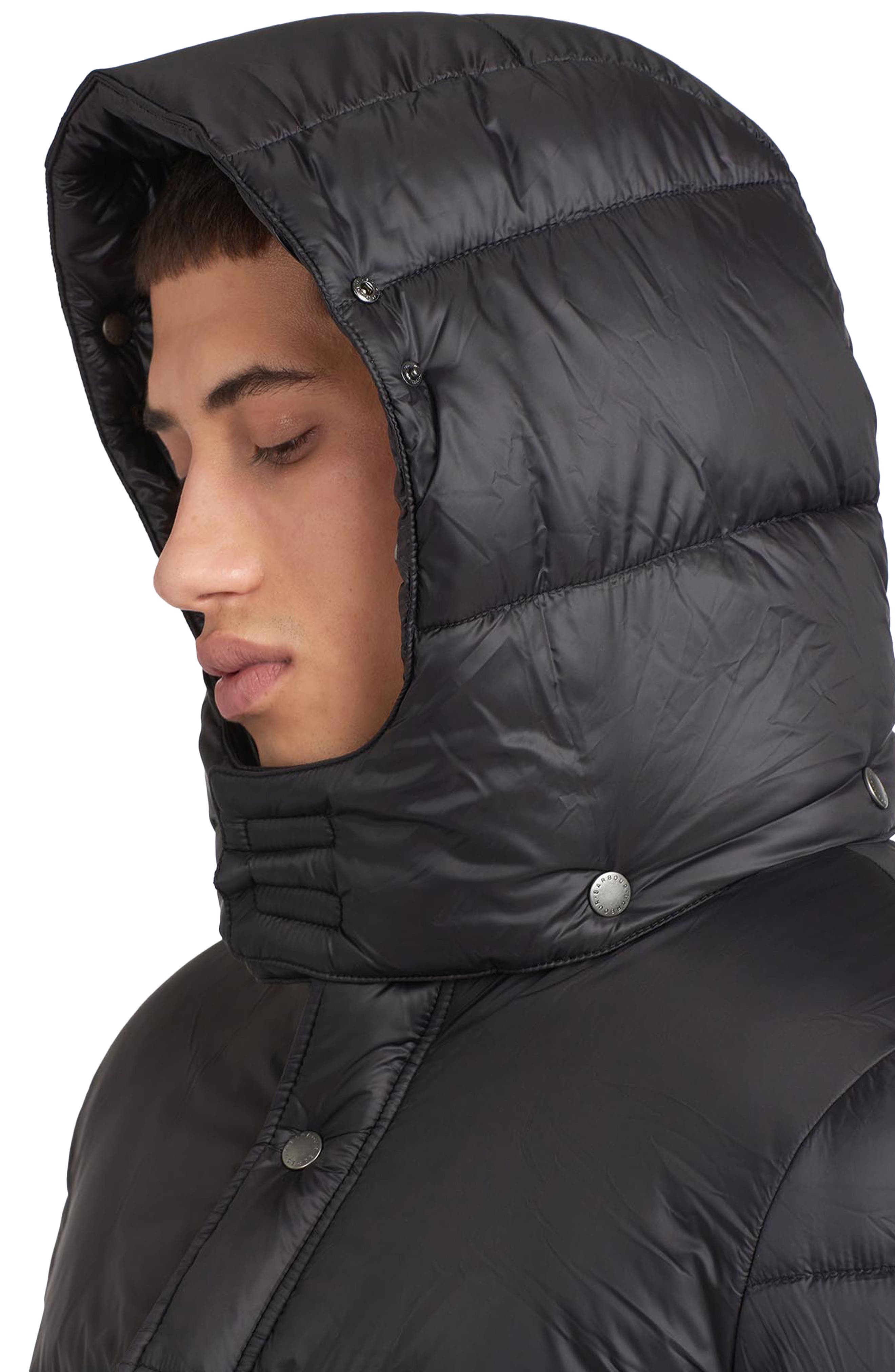 barbour black puffer