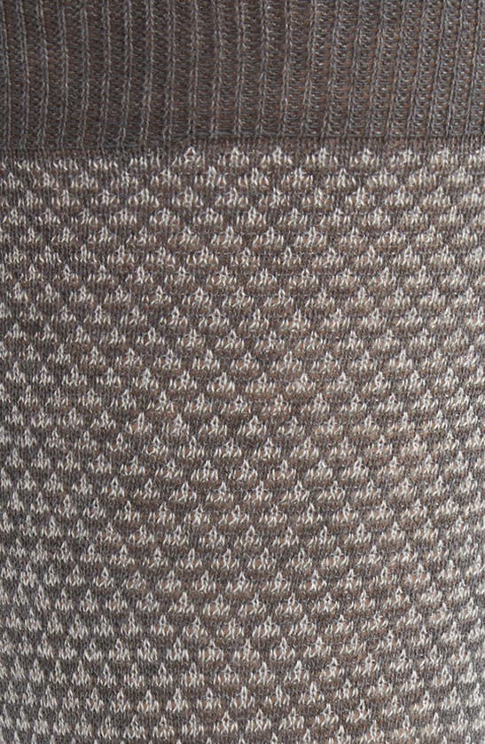 Shop Canali Micropattern Cotton Dress Socks In Grey