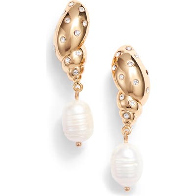 Kate Spade New York Under The Sea Studded Tulip Shell & Pearl Drop Earrings