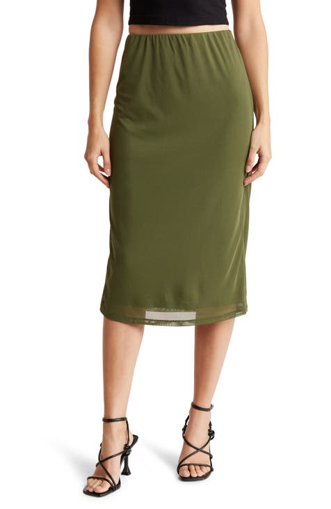 Khaki pencil hotsell skirt juniors