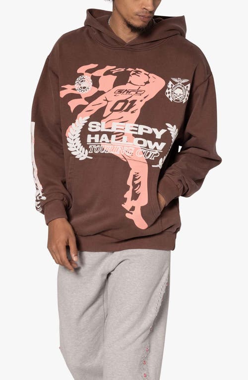 Mnml Shrc Touring Cup Hoodie In Brown