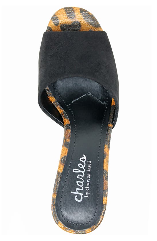 Shop Charles By Charles David Myles Leopard Block Heel Sandal In Black Microsuede