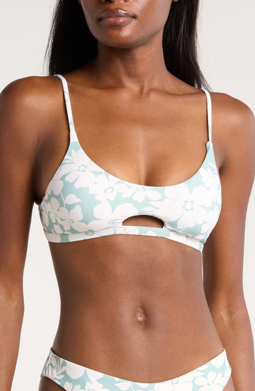 Shop Volcom Coco Crop Bikini Top In Sea Glass