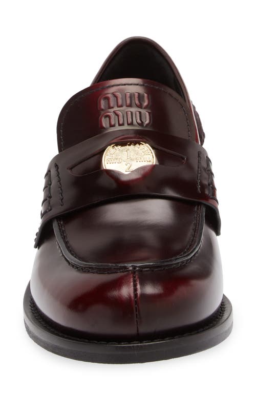 Shop Miu Miu Penny Loafer In Porpora