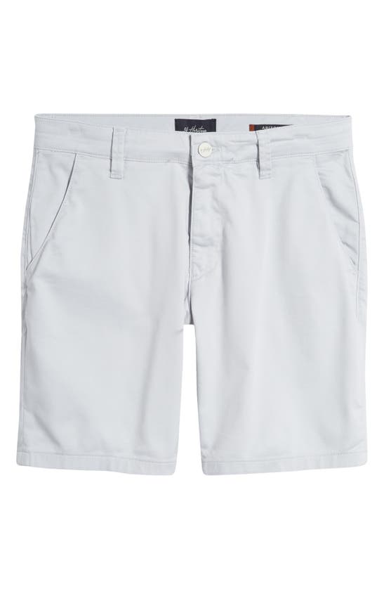 Shop 34 Heritage Arizona Coolmax® Slim Fit Flat Front Chino Shorts In Gray Dawn Coolmax