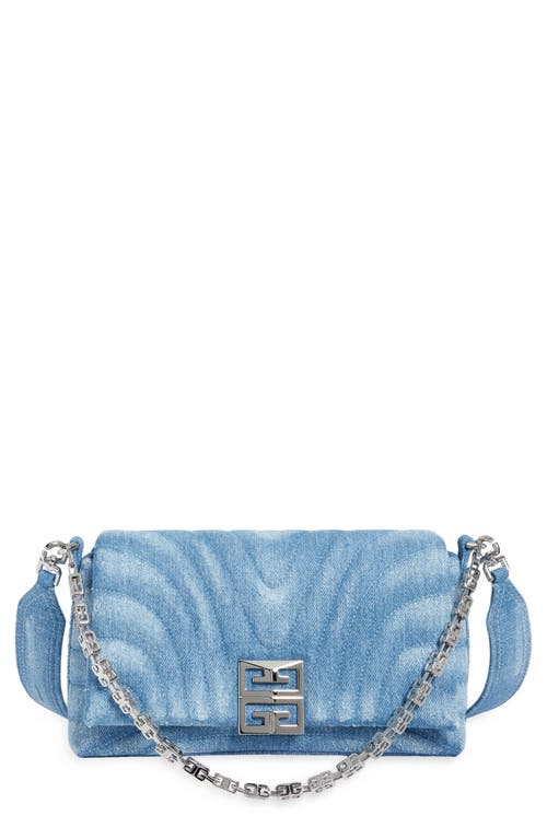 Givenchy Small 4G Soft Denim Crossbody Bag in Medium Blue