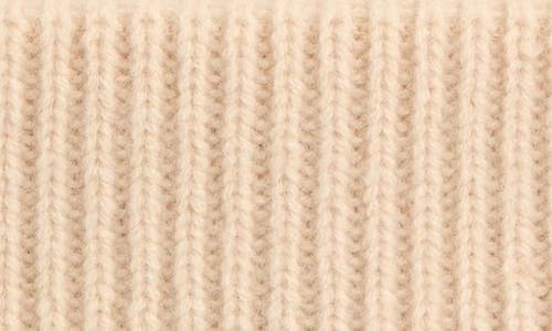 Halfdays Rib Merino Wool Beanie In Oat Milk