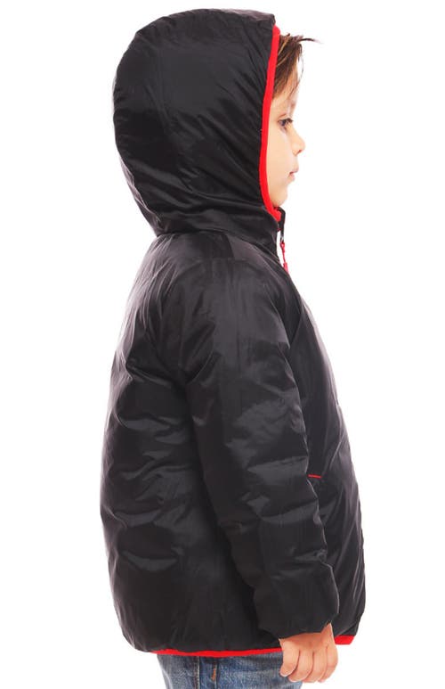 Shop Rokka&rolla Kids' Reversible Lightweight Puffer Jacket In Red/very Black