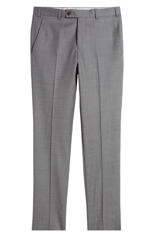 Shop Ted Baker London Jerome Trim Fit Soft Constructed Wool Dress Pants In Grey