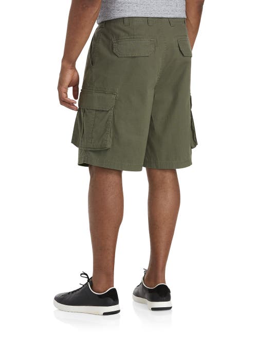 Shop True Nation By Dxl Stretch Ripstop Cargo Shorts In Olive Frontier Camo