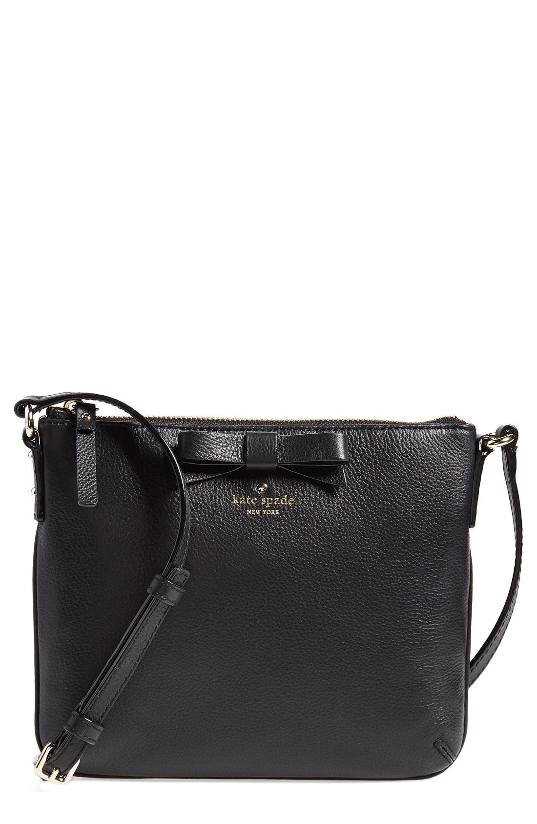 kate spade black crossbody with bow