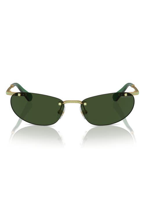 Swarovski 59mm Oval Sunglasses In Green