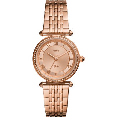 Fossil Lyric Crystal Bracelet Watch, 32Mm