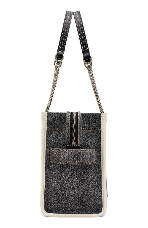 Shop Marc Jacobs The Denim Medium Tote Bag In Black Wash