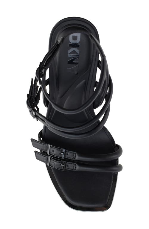 Shop Dkny Cyril Ankle Strap Sandal In Black