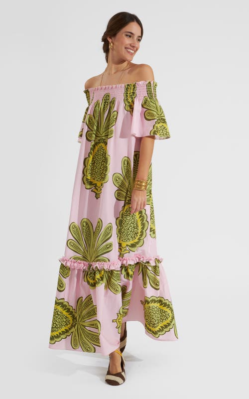 Shop La Doublej Capalbio Dress Big Pineapple Pink