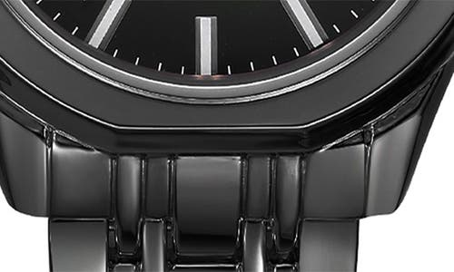 Perry Ellis Solar Powered 3-hand Quartz Bracelet Watch, 41mm In Gunmetal